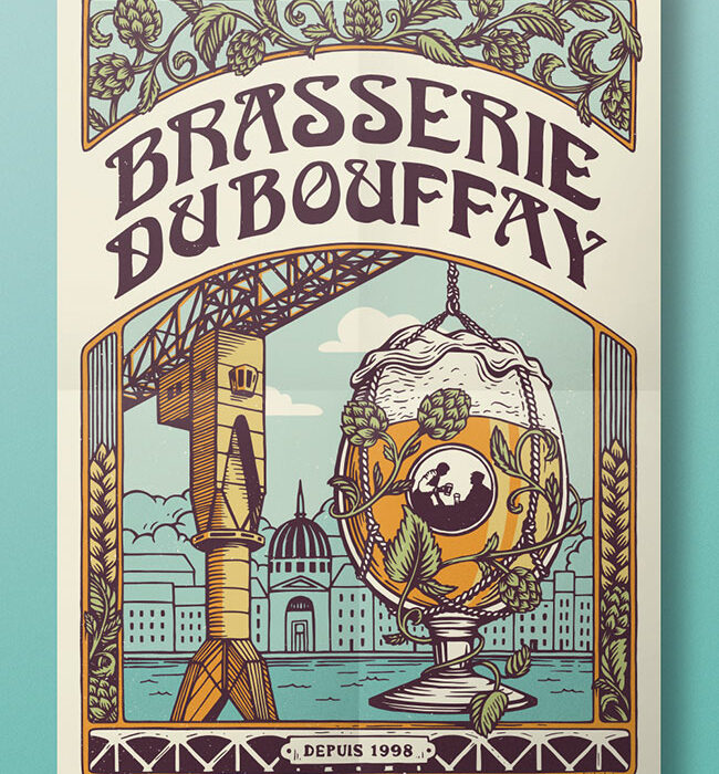 Illustration affiche Brasserie du Bouffay